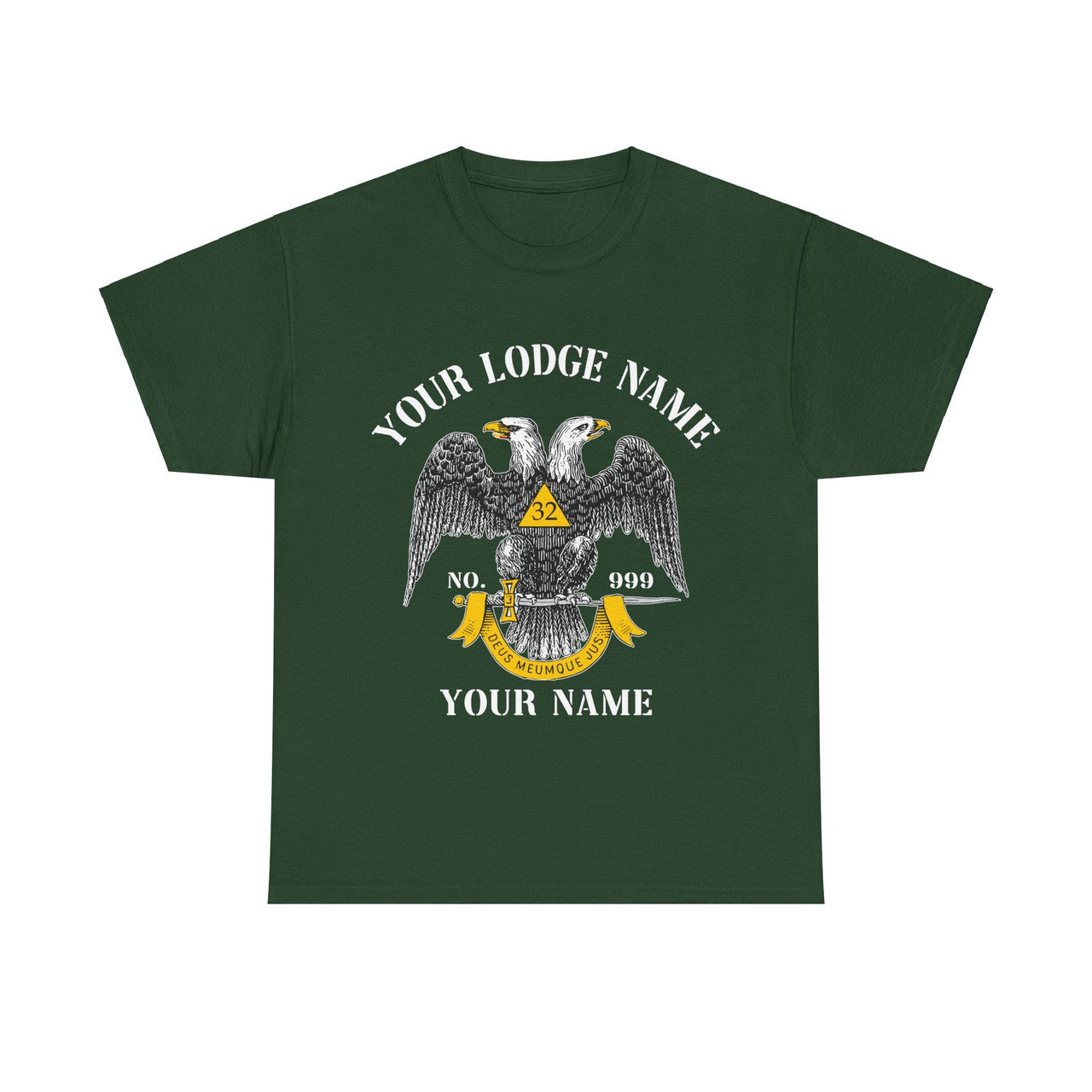 Customized Scottish Rite 32 Degree Emblem Masonic Unisex T Shirt S-5XL - FUKAMASONIC