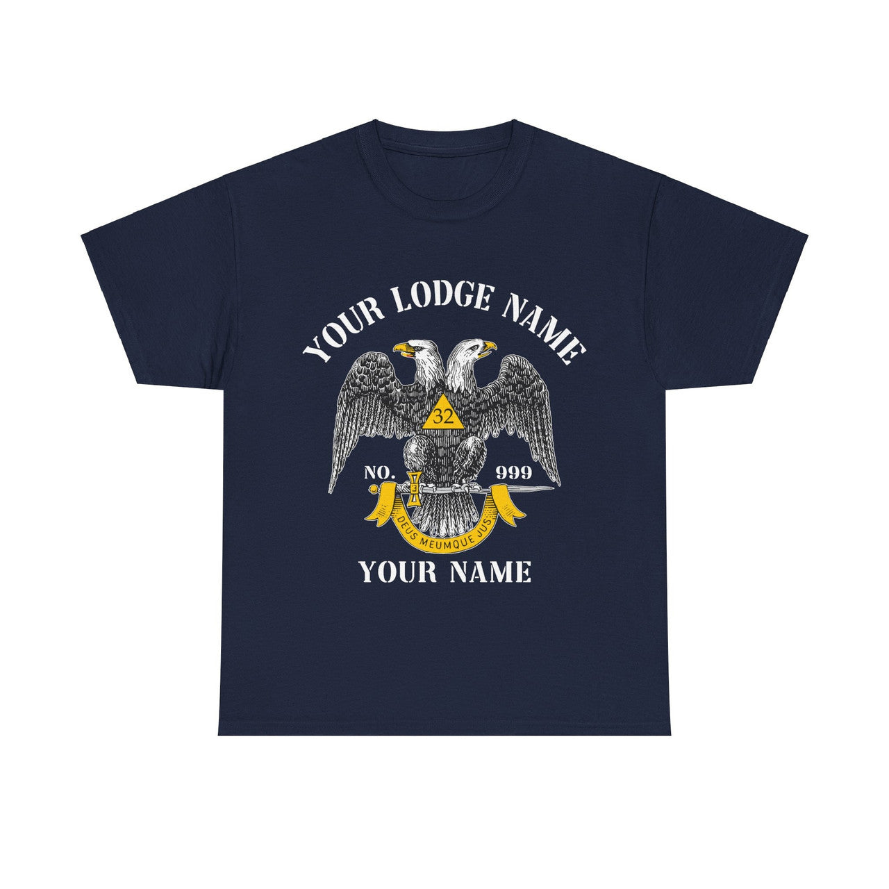 Customized Scottish Rite 32 Degree Emblem Masonic Unisex T Shirt S-5XL - FUKAMASONIC