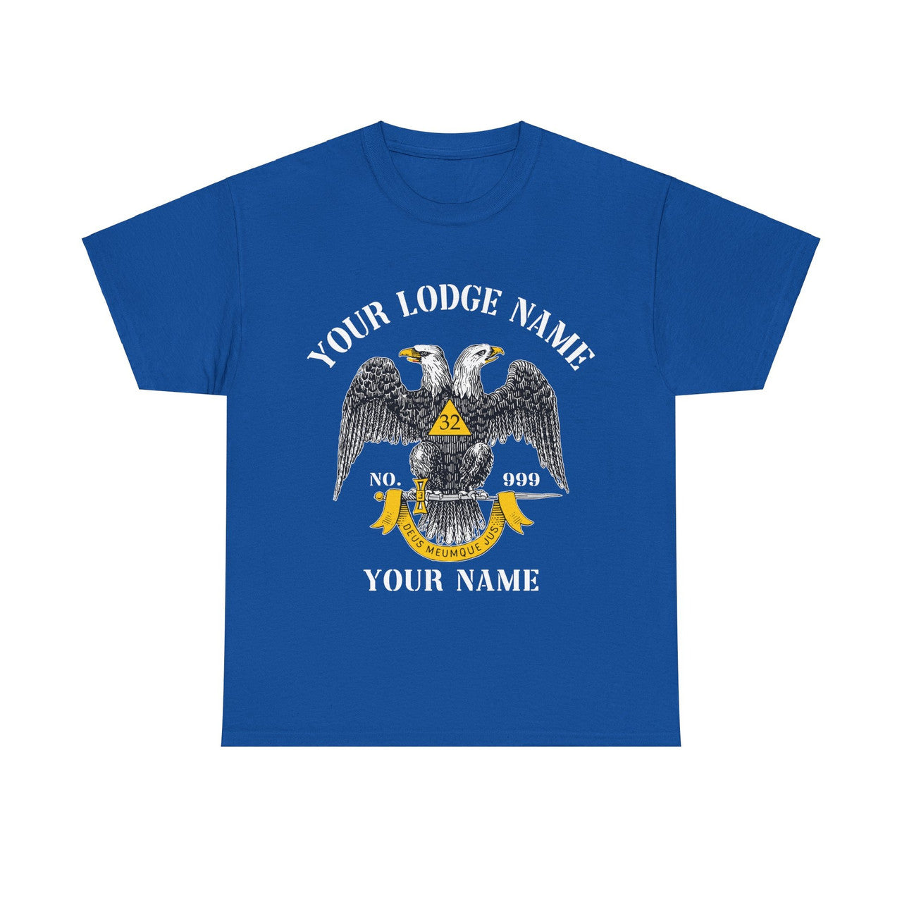 Customized Scottish Rite 32 Degree Emblem Masonic Unisex T Shirt S-5XL - FUKAMASONIC