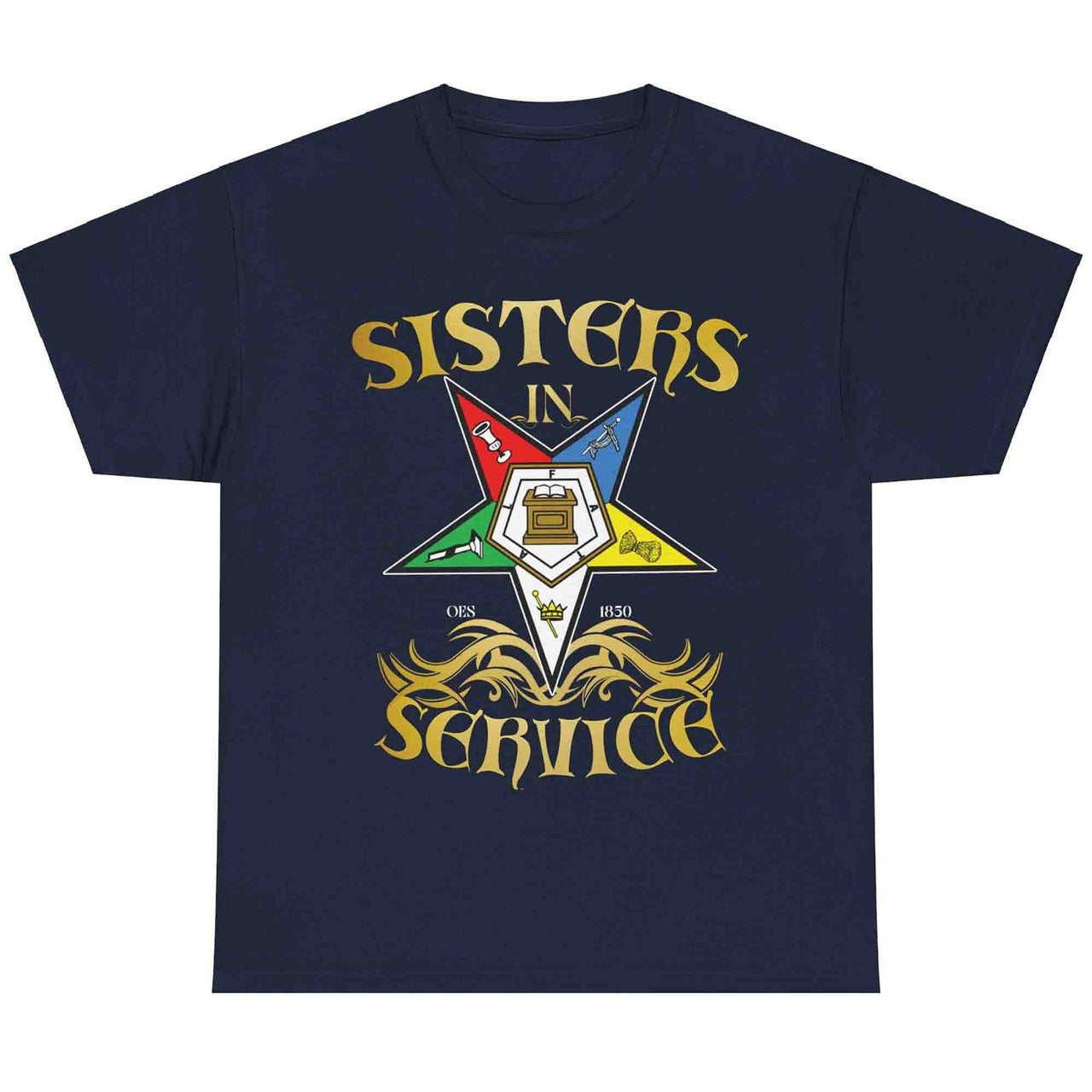OES Sisters in Service Order of the Eastern Star T-Shirt - FUKAMASONIC