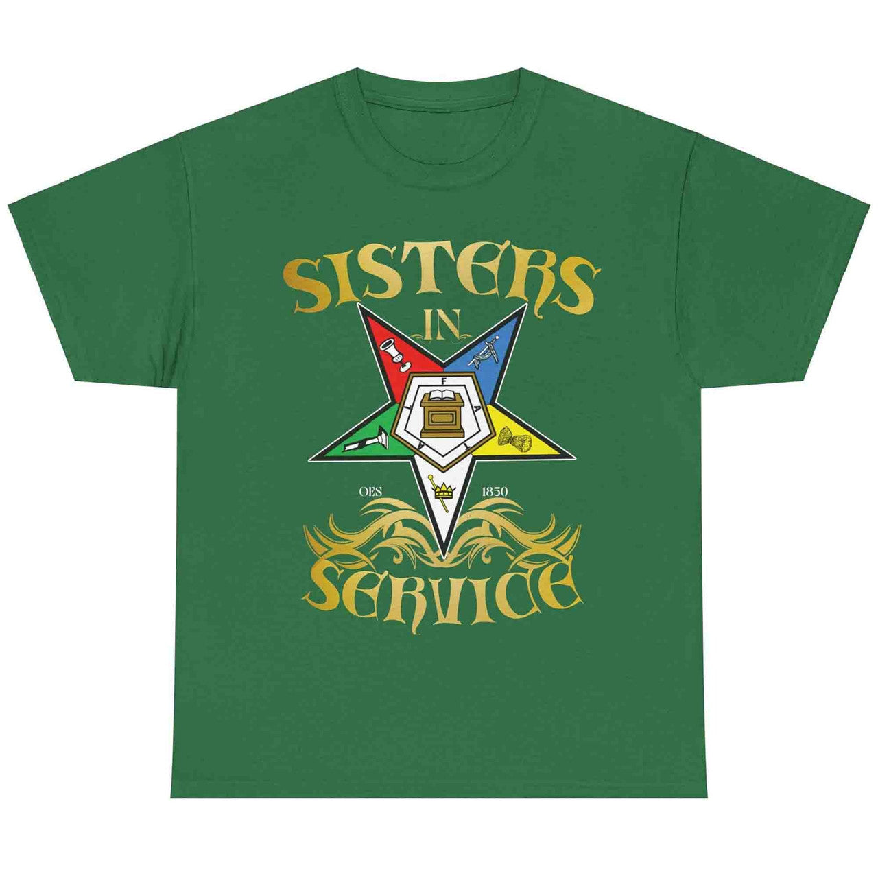 OES Sisters in Service Order of the Eastern Star T-Shirt - FUKAMASONIC
