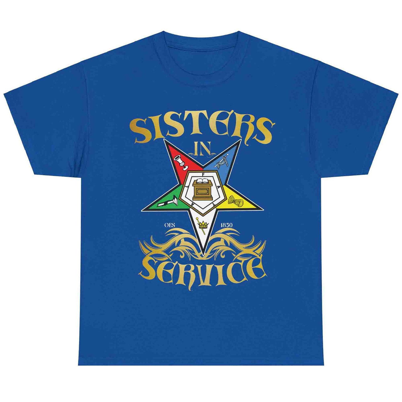 OES Sisters in Service Order of the Eastern Star T-Shirt - FUKAMASONIC