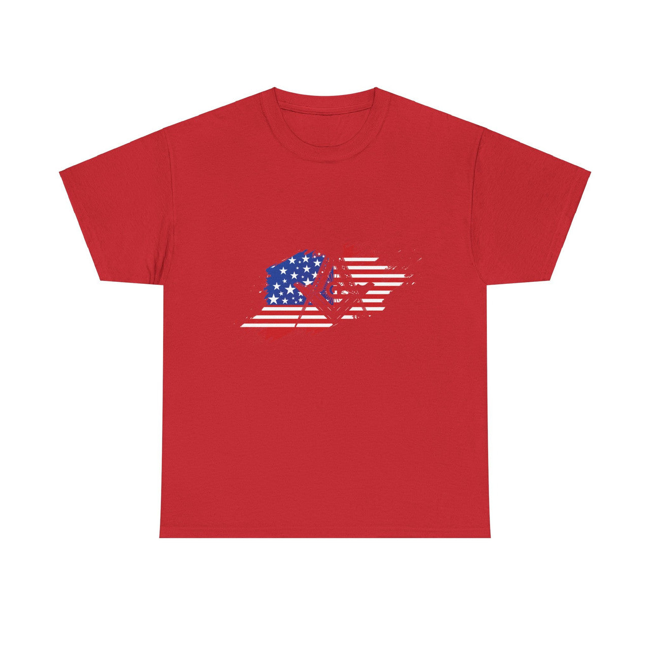 Vintage US Mason Flag Square and Compass Masonic T-Shirt - FUKAMASONIC