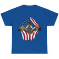 Vintage US Flag Real Mason Square & Compass Masonic T-Shirt - FUKAMASONIC