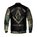 Custom Camo Freemason Masonic Symbol, Camouflage Freemasonary 3D Baseball Jacket S-5XL - FUKAMASONIC