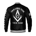 Custom Black And White Freemason Masonic Symbol, Camouflage Freemasonary 3D Baseball Jacket S-5XL - FUKAMASONIC