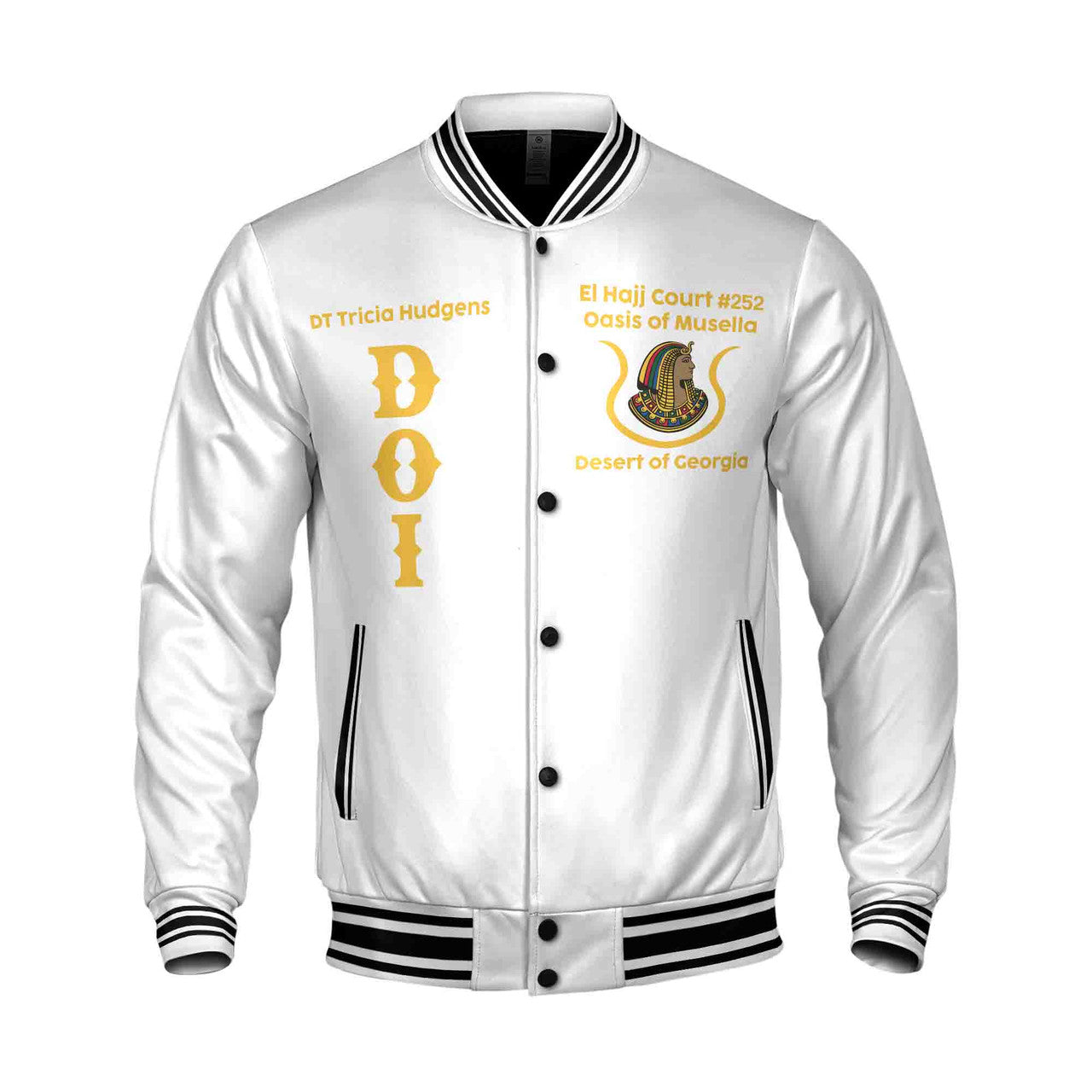 Custom Name Daughters of Isis Ancient Egyptian Order Nobles Mystic Shriner PHA Baseball Jacket S-5XL - FUKAMASONIC