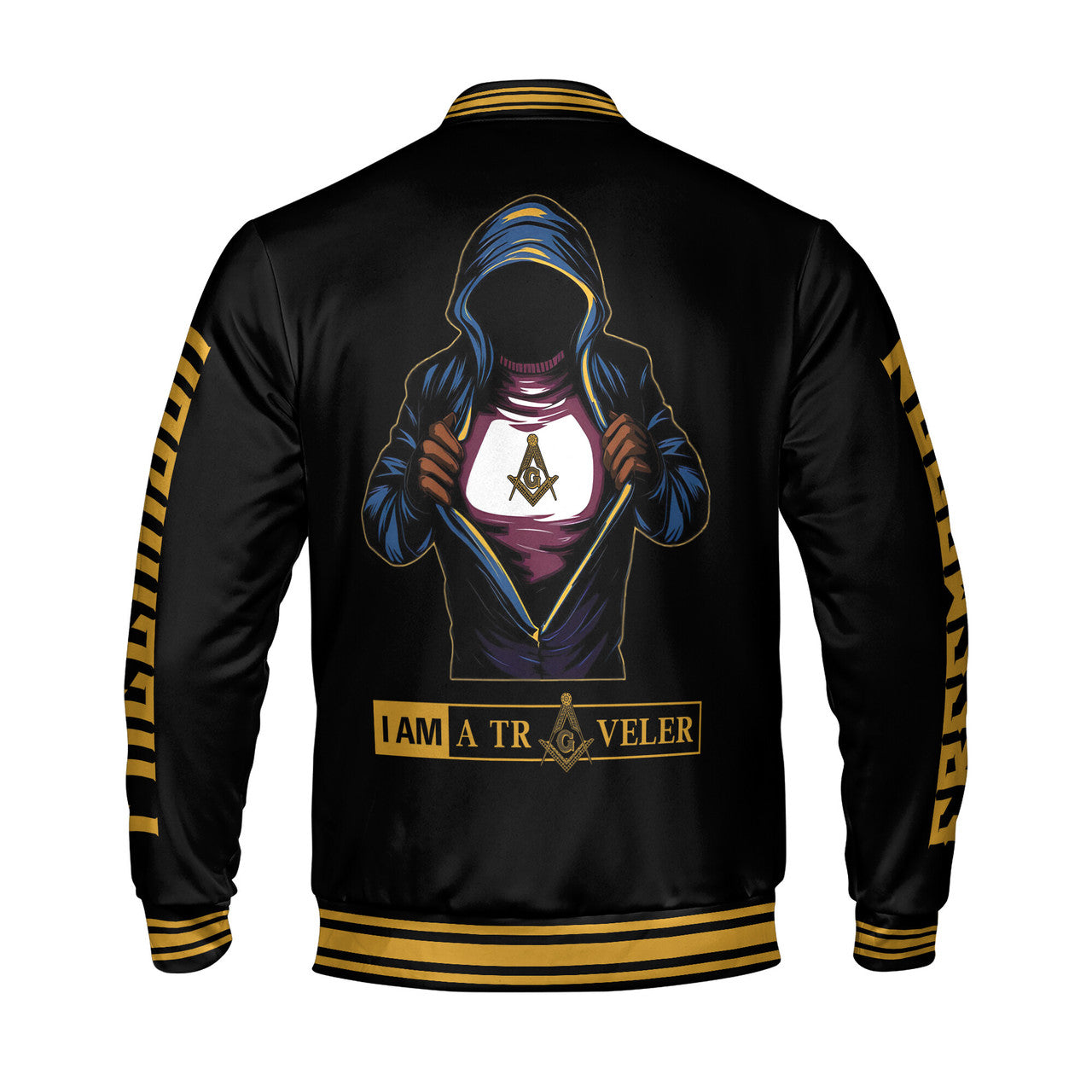 Customized I Am A Traveler Freemason Masonic Varsity Jacket S-5XL - FUKAMASONIC