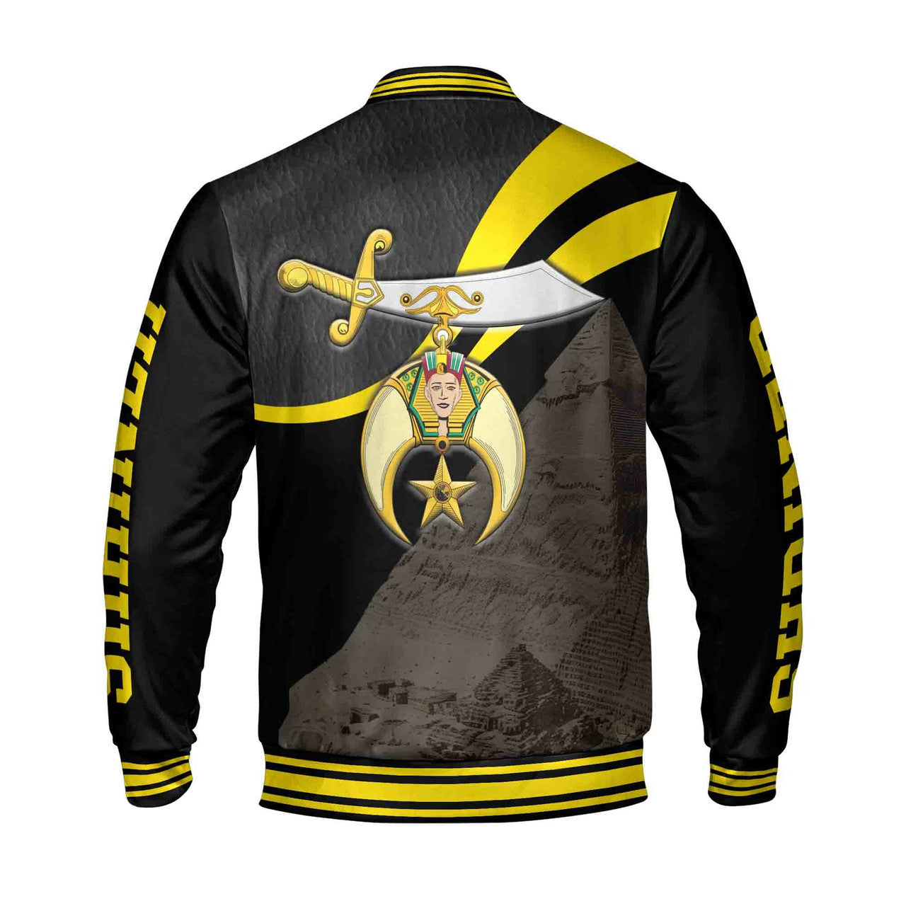 Personalized Noble Shriner Ancient Pyramid Varsity Jacker S-5XL - FUKAMASONIC