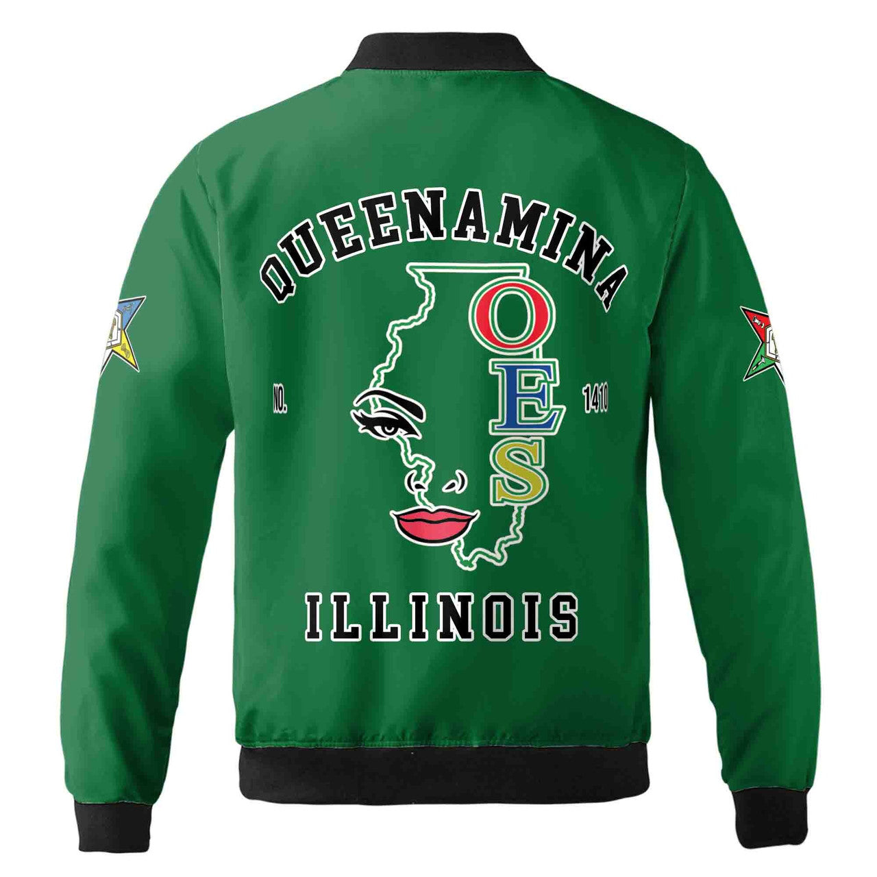 Custom Name Chapter Map Order Of The Eastern Star OES Mason Unisex Bomber Jacket S-5XL - FUKAMASONIC