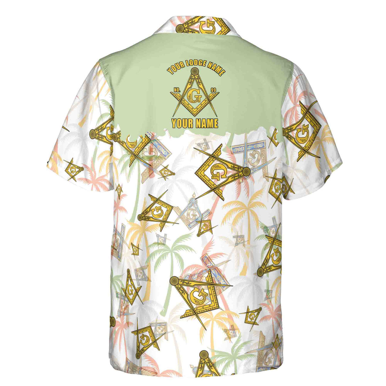 Custom Masonic Master Mason Tropical Summer Pattern Hawaiian Shirt S-5XL - FUKAMASONIC