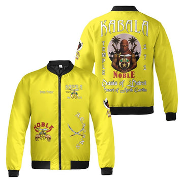 Custom Temple Name Nobles Mystic Shrine AEAONMS Desert Warrior Freemasonry 3D Bomber Jacket Size S-5XL