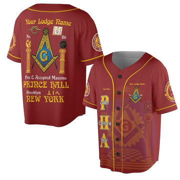 Personalized Lodge Name Freemasonry Prince Hall Making Good Men Better 3D Baseball Jersey Shirt Size S-5XL