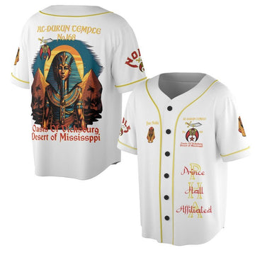Custom Temple Name Nobles Mystic Shrine AEAONMS King Of The Desert Freemasonry 3D Baseball Jersey Shirt Size S-5XL