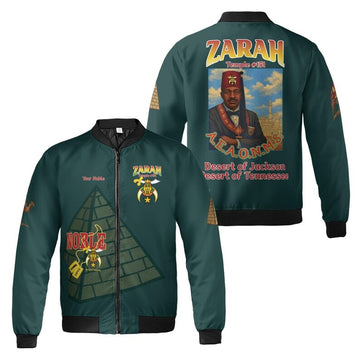 Custom Temple Name Nobles Mystic Shrine AEAONMS 1983 Noble Heritage Freemasonry 3D Bomber Jacket Size S-5XL