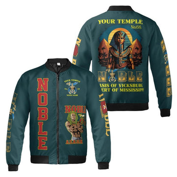 Custom King Of The Desert Shriner Nobles Mystic Ancient 3D Bomber Jacket Size S-5XL