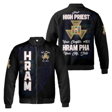 Custom Chapter Name Royal Arch Past High Priest HRAM PHA York Rite Freemasonry 3D Bomber Jacket Size S-5XL