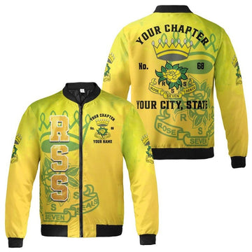 Custom Chapter Rose Of The Seven Seals RSS Freemasonry 3D Bomber Jacket Size S-5XL