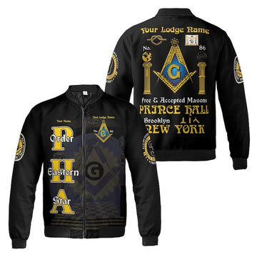 Personalized Lodge Name Freemasonry Prince Hall Making Good Men Better 3D Bomber Jacket Size S-5XL