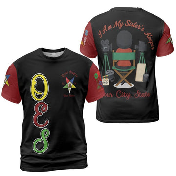 Custom Chapter Name OES Order Of The Eastern Star I Am My Sisters Keeper 3D T-shirt Size S-5XL