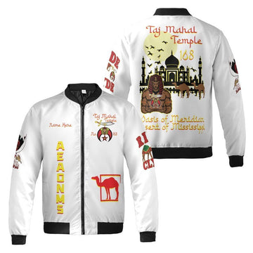 Custom Temple Name Nobles Mystic Shrine AEAONMS Temple Scene 3D Bomber Jacket Size S-5XL