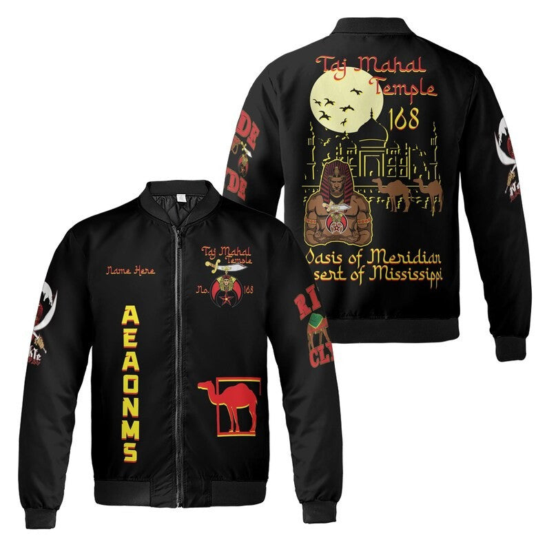 Custom Temple Name Nobles Mystic Shrine AEAONMS Temple Scene 3D Bomber Jacket Size S-5XL