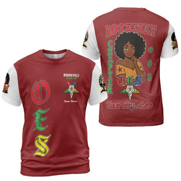 Custom Chapter Name OES Order Of The Eastern Star Sisterhood 3D T-shirt Size S-5XL