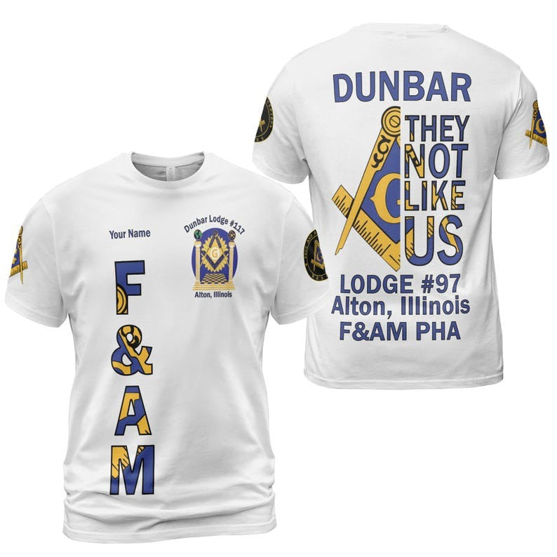 Personalized Lodge Name Freemasonry F&AM PHA They Not Like US Freemasonry 3D 3D T-shirt Size S-5XL