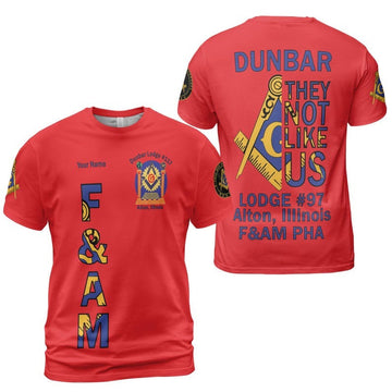 Personalized Lodge Name Freemasonry F&AM PHA They Not Like US Freemasonry 3D 3D T-shirt Size S-5XL