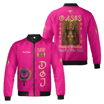 Personalized Court Name Imperial Court Egyptian Ancient Sun Crown Goddess 3D Bomber Jacket S-5XL