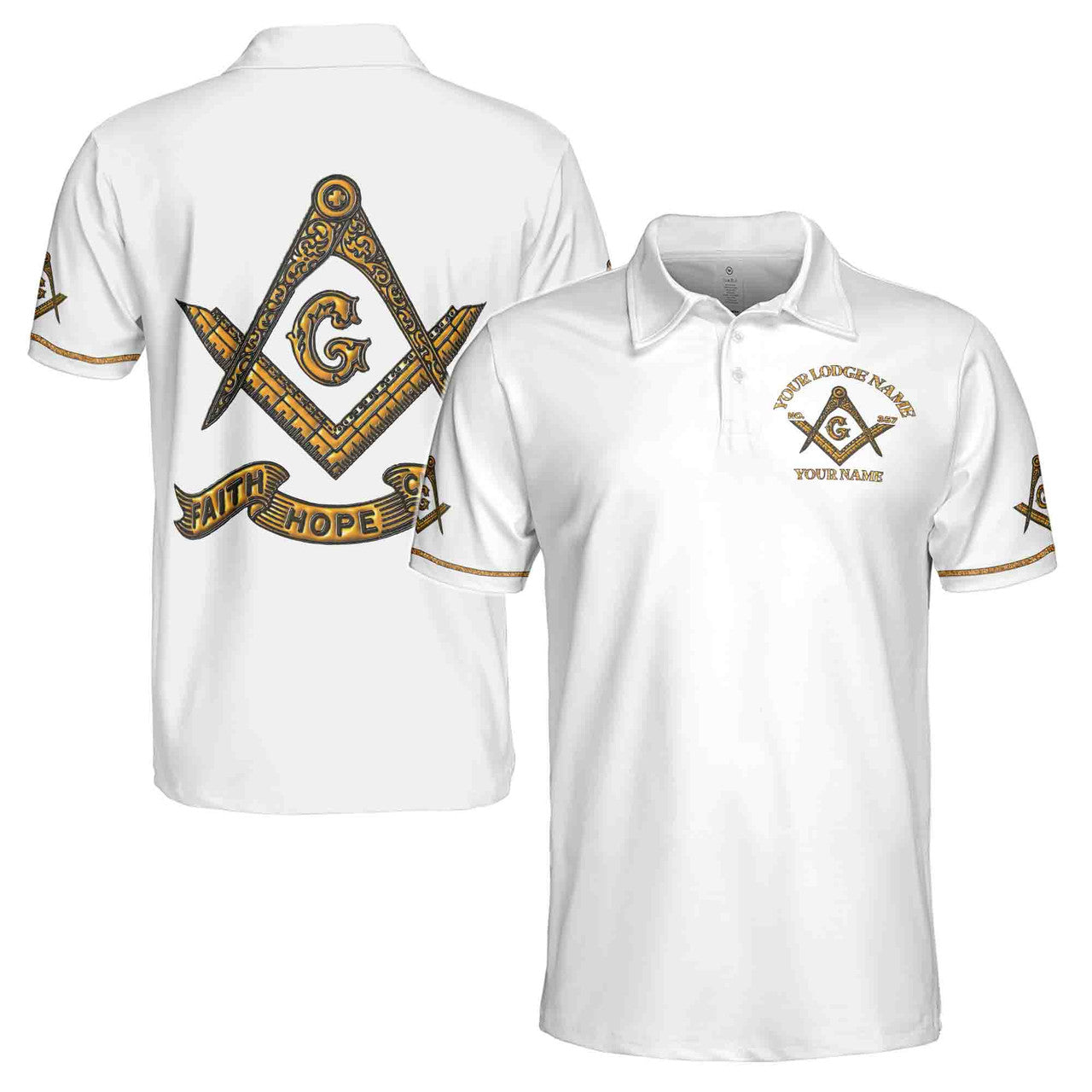 Customize Name, Lodge Name and Number Men Freemasonry 3D All Over Print Polo Shirt Size S-5XL - FUKAMASONIC