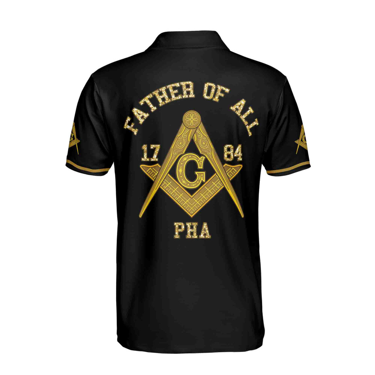 Customize Name F. & A.M. Father of All PHA Freemasonry Masonic Men's Polo Shirt S-5XL - FUKAMASONIC