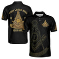 Custom Lodge Name Number Masonic Past Master Sun Freemason 3D Polo Shirt S-5XL