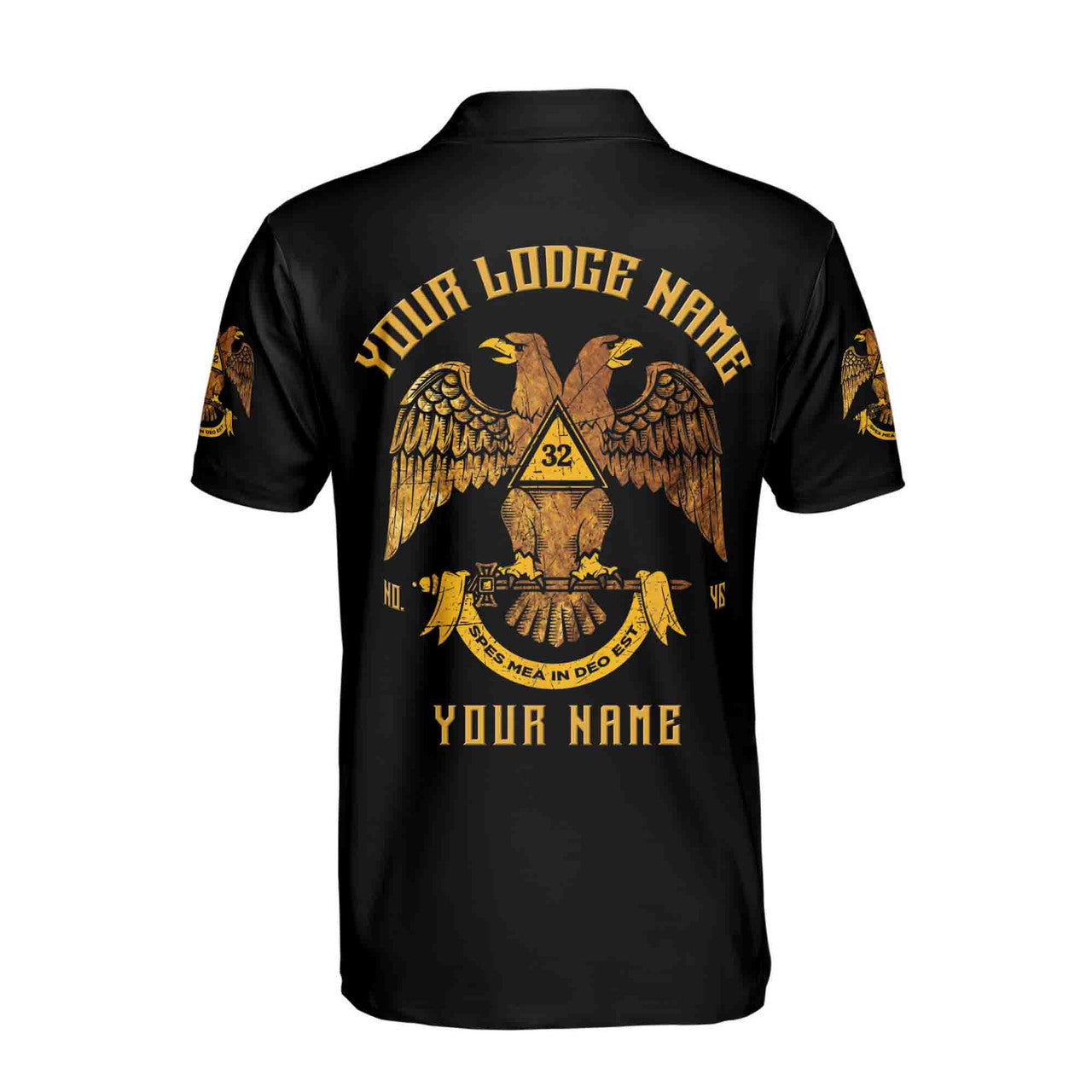 Custom Scottish Rite 32 Degree Emblem Masonic Men's Polo Shirt S-5XL - FUKAMASONIC