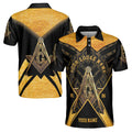 Custom Name and Lodge Freemasonry Masonic 3D Polo Shirt Size S-5XL