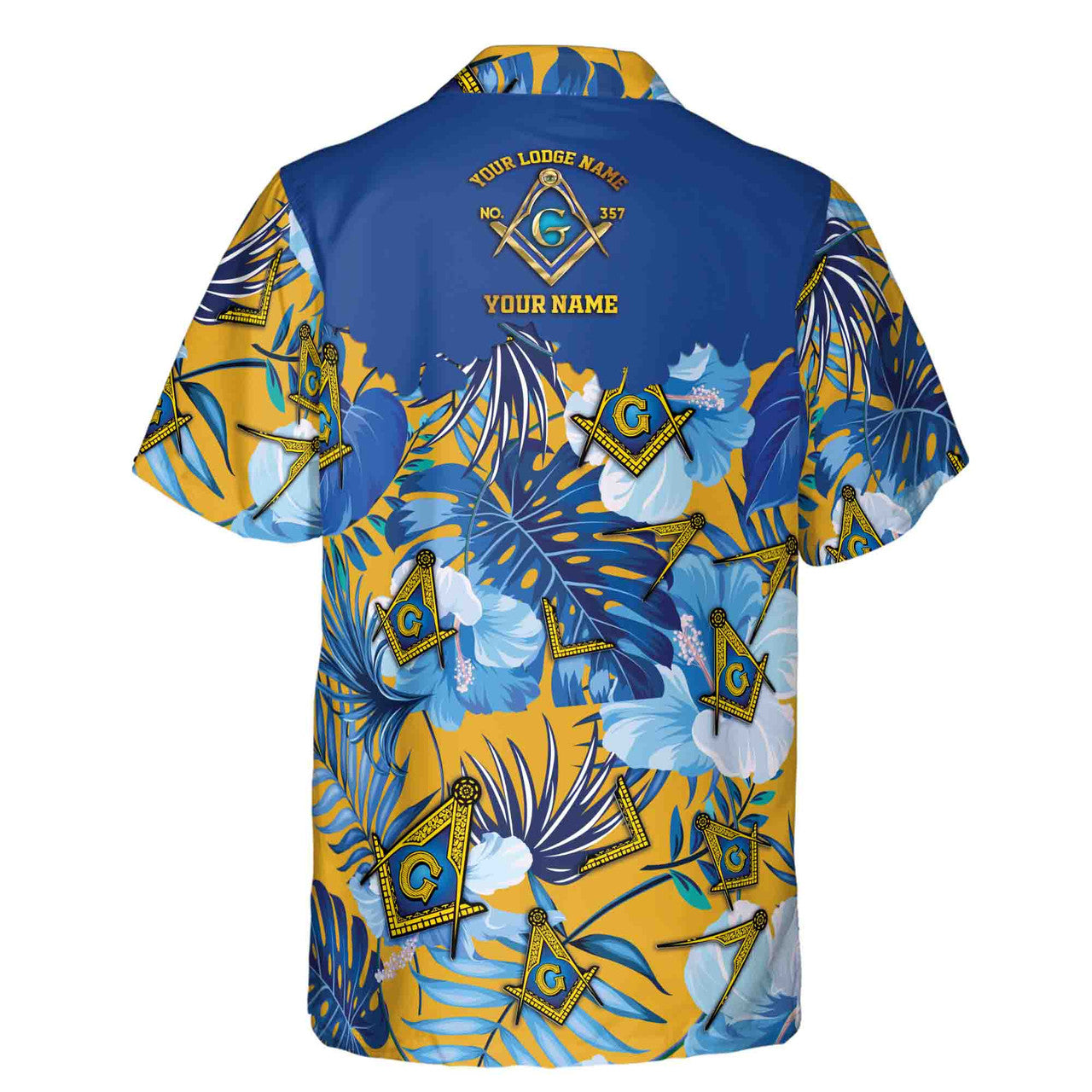Custom Freemason Tropical Palm Tree Leaves Hawaiian Shirt S-5XL - FUKAMASONIC