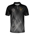 Customize Name Lodge Name Masonic Freemasonry Emblem Mason Black Men's Polo Shirt S-5XL - FUKAMASONIC
