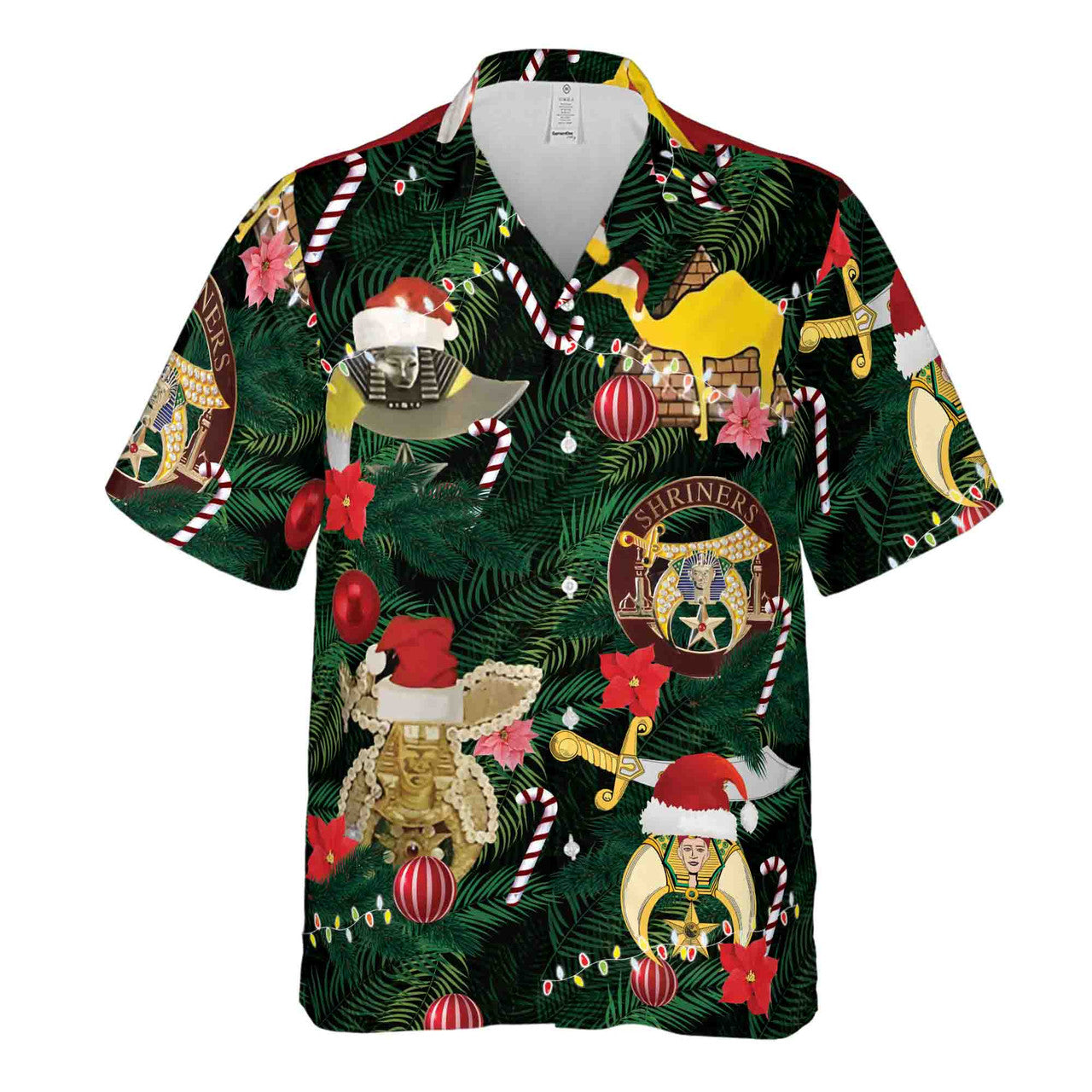 Custom Name Shriners Nobles Merry Christmas Hawaiian Shirt S-5XL - FUKAMASONIC