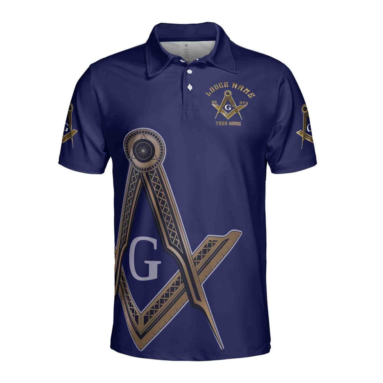 Custom Name Lodge Name Fremasonry We Meet Upon The Level Masonic Men's Polo Shirt S-5XL - FUKAMASONIC