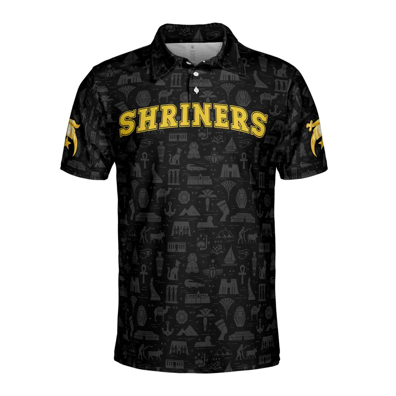 Custom Name Temple Shriners Noble Ancient Egypt Freemason Men's Polo Shirt S-5XL - FUKAMASONIC