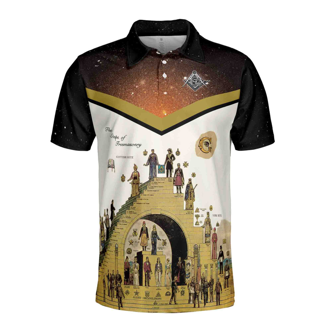 Freemasonry The Structure Of Freemasonry Men's Polo Shirt S-5XL - FUKAMASONIC