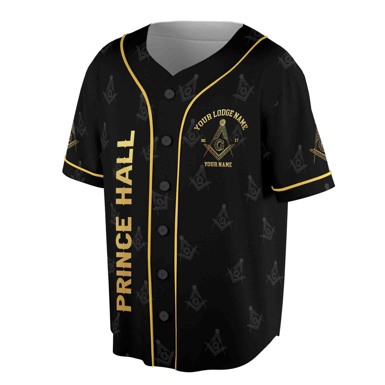 Customize Name Lodge Name Prince Hall PHA Freemasonry Masonic Baseball Jersey S-5XL - FUKAMASONIC