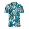 Customize Name Lodge Name Masonic Freemasonry Tropical Plants Men's Polo Shirt S-5XL - FUKAMASONIC