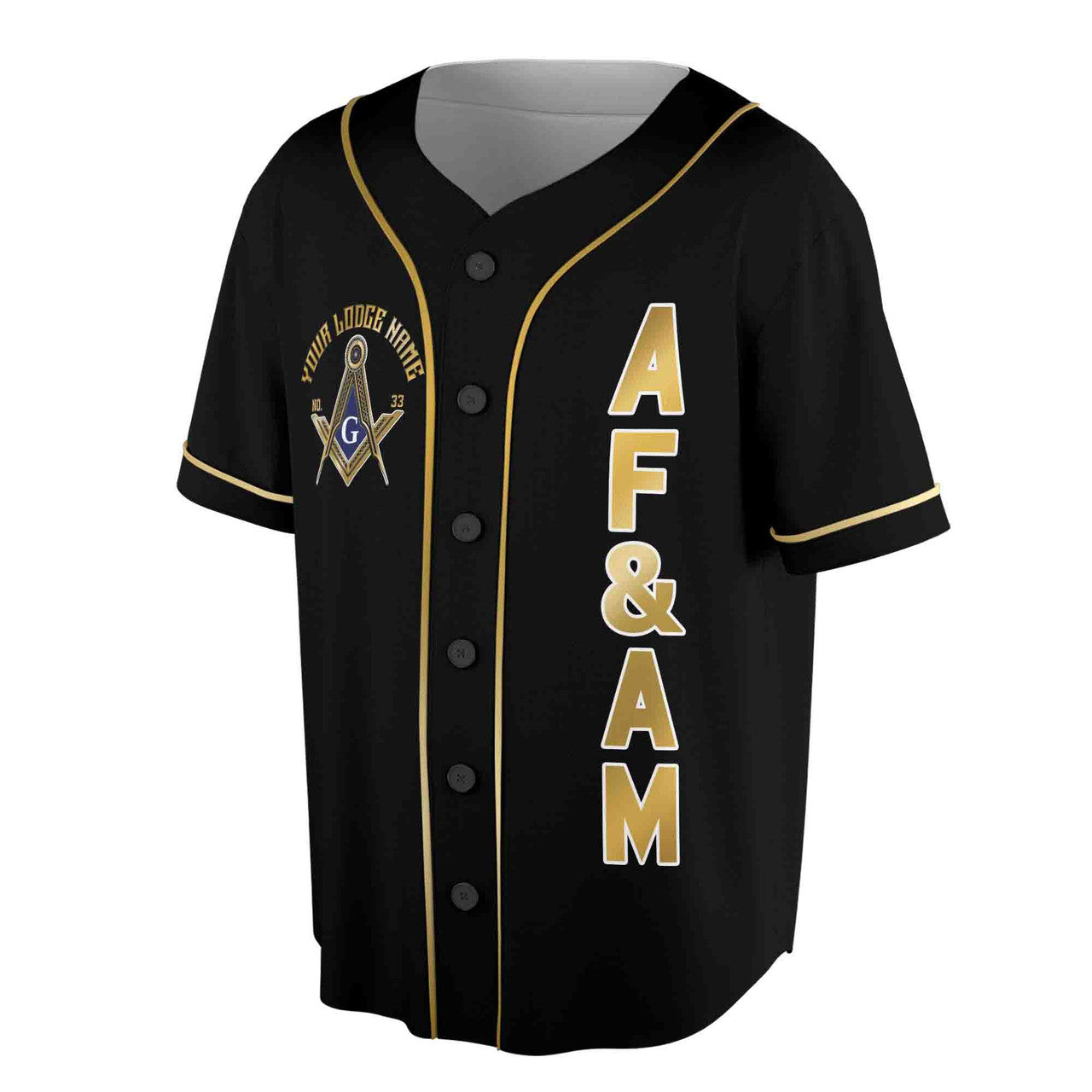 Custom Name Logde Name AF&AM Masonic Freemasonry3D Baseball Jersey Size S-5XL - FUKAMASONIC