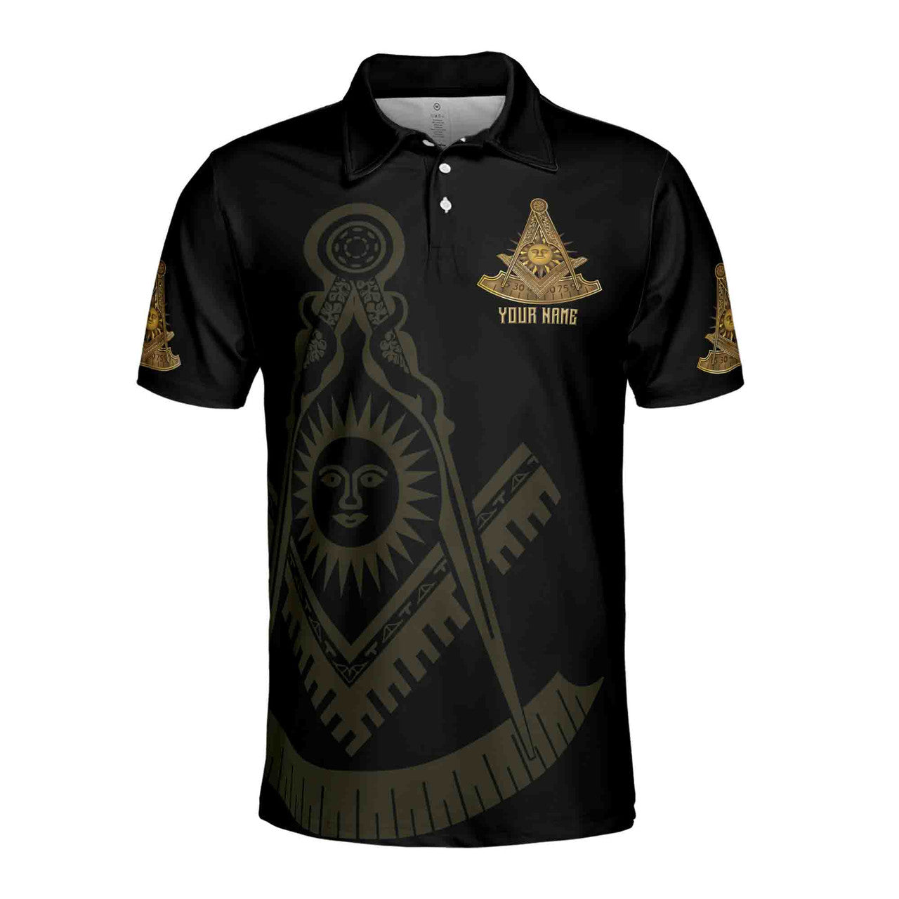 Custom Lodge Name Number Masonic Past Master Sun Freemason 3D Polo Shirt S-5XL - FUKAMASONIC