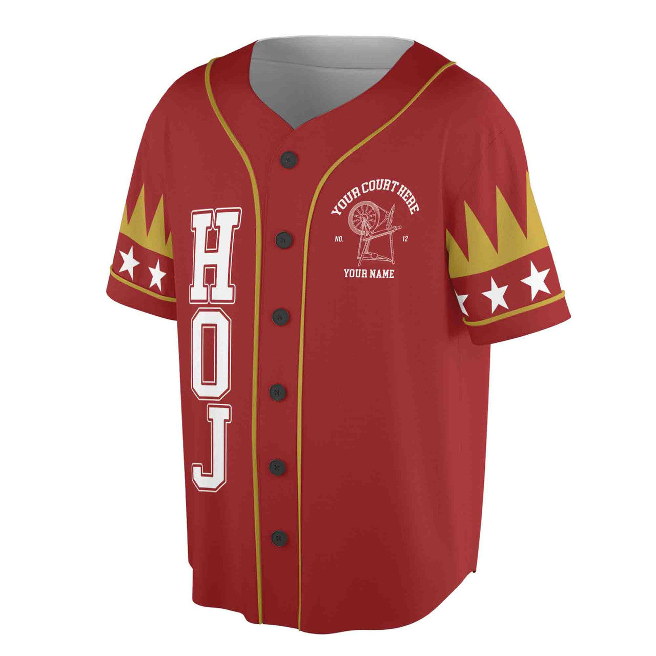 Custom Name Court Heroines of Jericho HOJ OES Baseball Jersey S-5XL - FUKAMASONIC