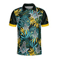 Customize Name Masonic Freemasonry Lodge Tropical Plants Men's Polo Shirt S-5XL - FUKAMASONIC