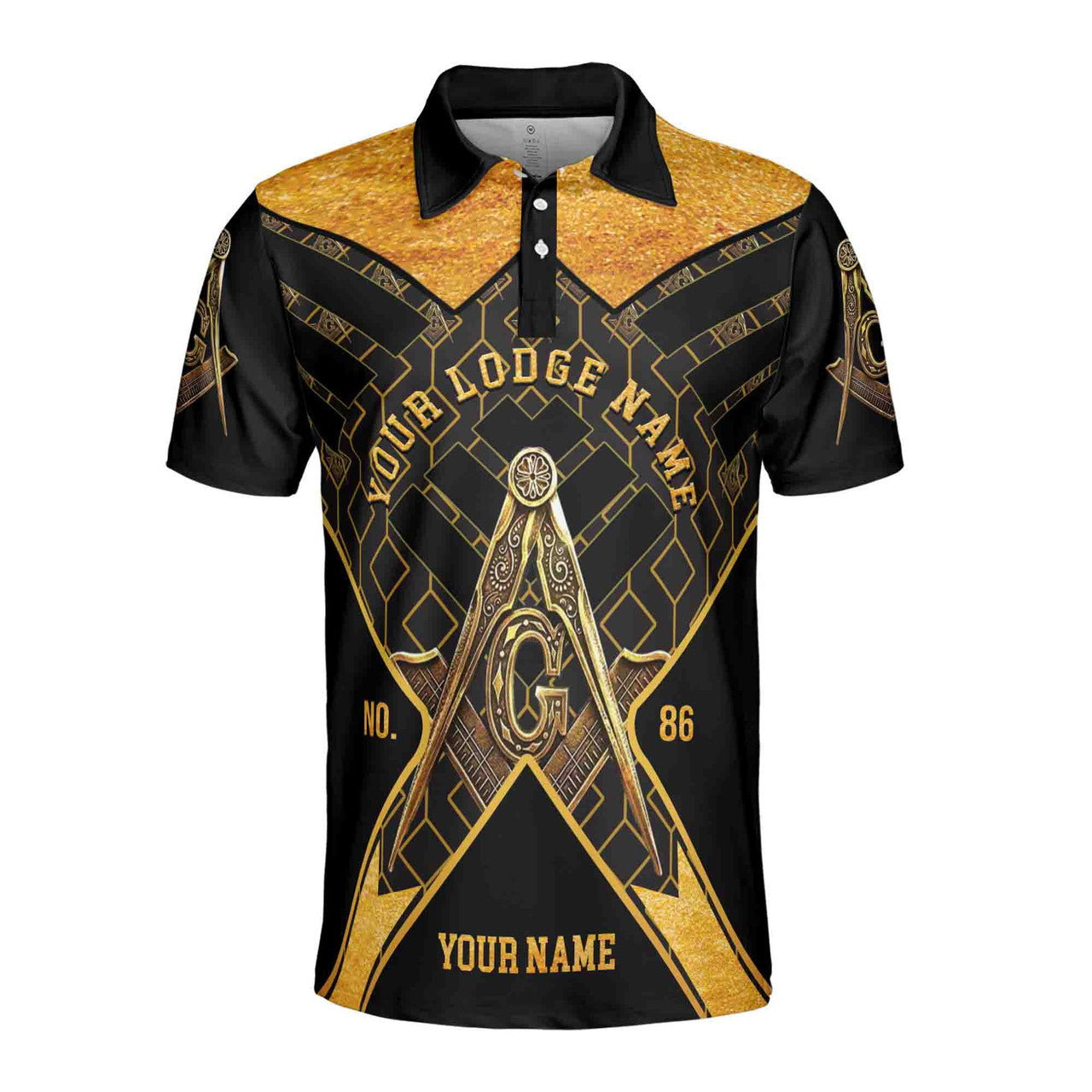 Custom Name and Lodge Freemasonry Masonic 3D Polo Shirt Size S-5XL - FUKAMASONIC
