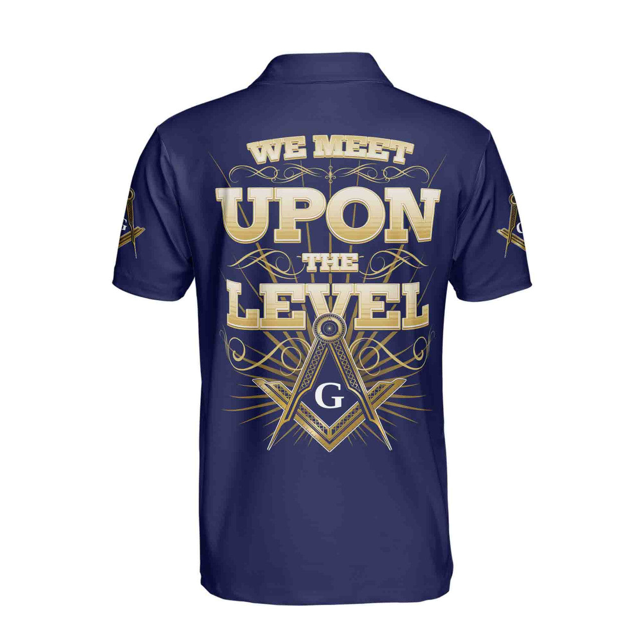 Custom Name Lodge Name Fremasonry We Meet Upon The Level Masonic Men's Polo Shirt S-5XL - FUKAMASONIC