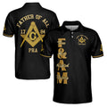 Customize Name F. & A.M. Father of All PHA Freemasonry Masonic Men's Polo Shirt S-5XL - FUKAMASONIC